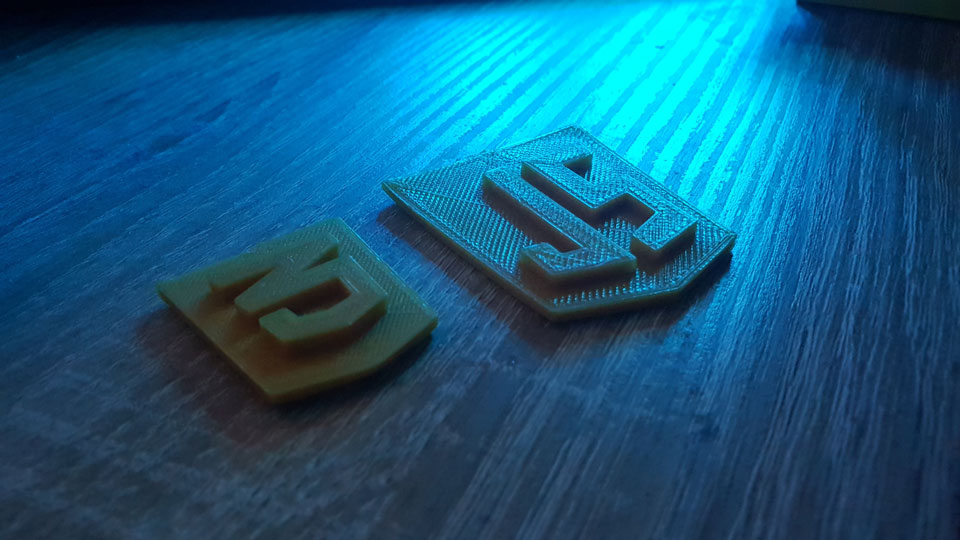 js and css logos 3d printed